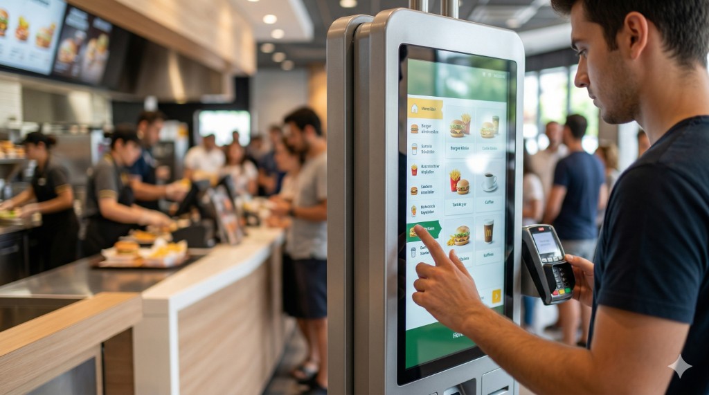 Self Order Kiosk Nedir? Self Order Kiosk ile Yoğun Saat Yönetimi ve Personel Yükünü Azaltma