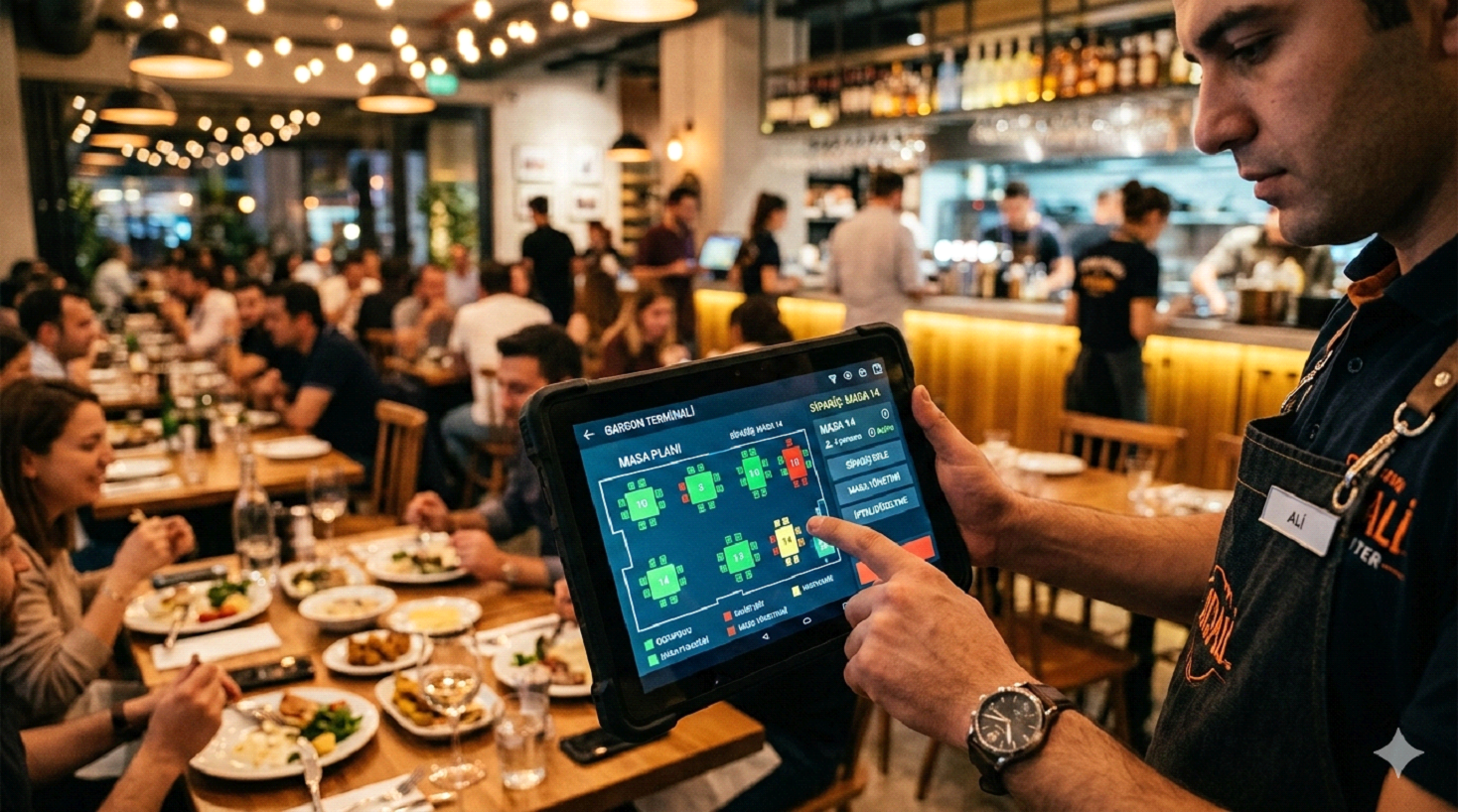 Garson terminali ve adisyon sistemi