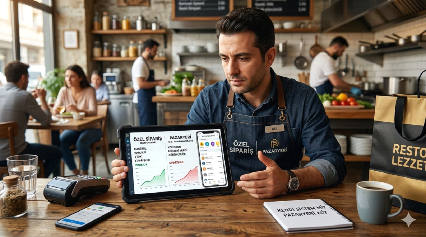 Online sipariş sistemi ve restoran yönetimi